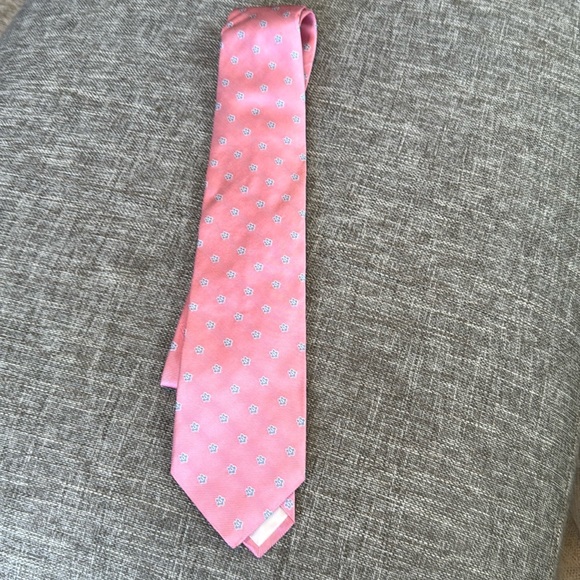 Brooks Brothers Pink and Blue Silk Tie with Polka Dots - Picture 2 of 7